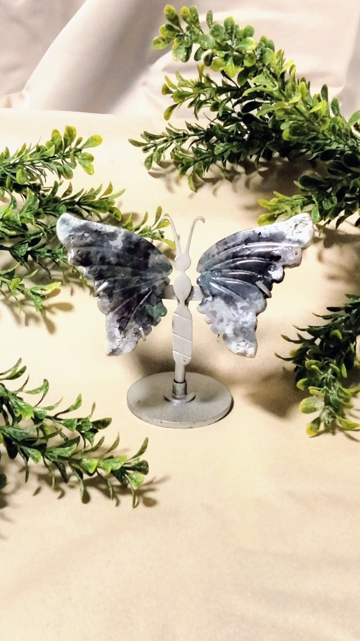 Moss Butterfly Wings on Stand - Moonsence